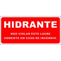 Lacre hidrante - Destrutível  