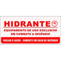 Lacre hidrante - Destrutível  